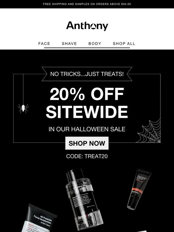 Ends TONIGHT: 20% off sitewide Halloween sale