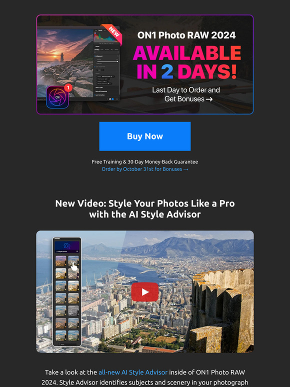 ON1 Software See the New AI Style Advisor in Photo RAW 2024 Milled