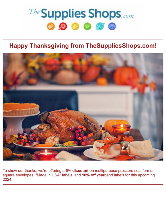 Supplies Shops' November Sales!