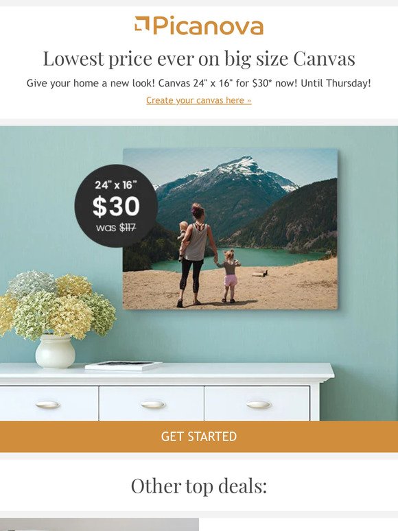 Until Thursday: Your Photo Canvas for only $30