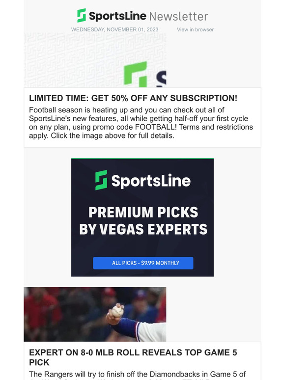 Sportsline This Week 9 NFL parlay returns 251 Milled