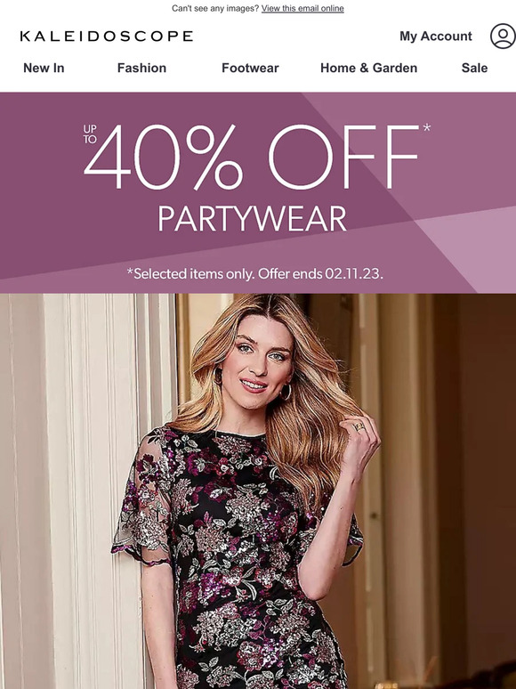Enjoy up to 40% off partywear!