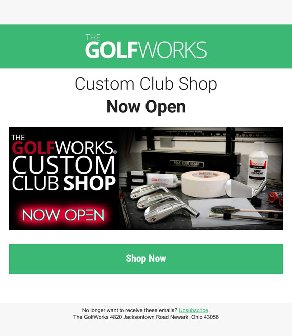 GolfWorks Our custom shop is now open! Milled