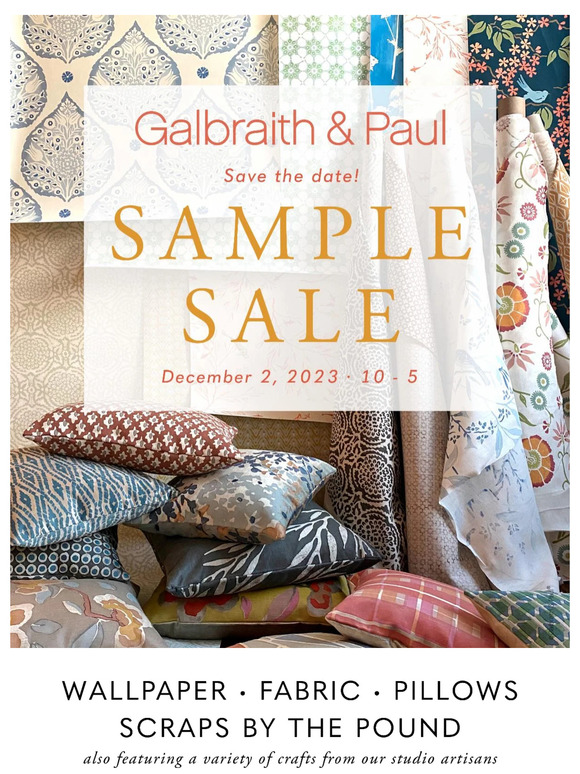 The G&P Sample Sale is December 2nd!