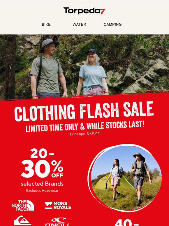 Clothing Flash Sale ON NOW 🔥