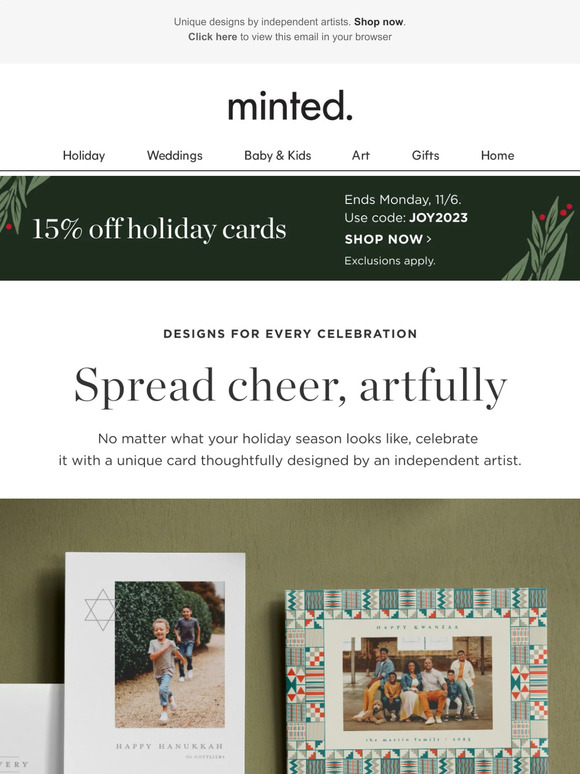 Holiday cards for every celebration