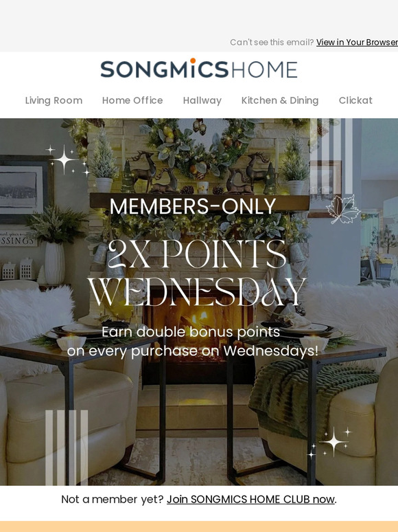 Become a member today: Earn double points every Wednesday.