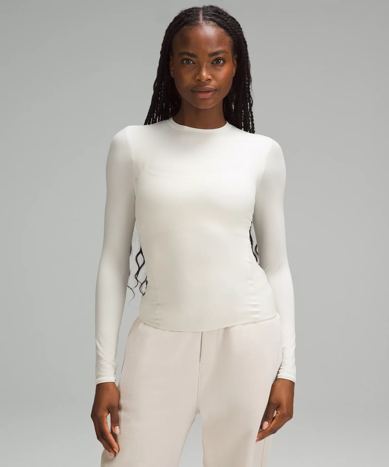 Wundermost Ultra-Soft Nulu Crewneck Long-Sleeve Shirt