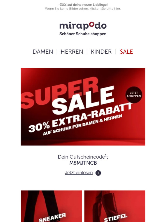 30% Rabatt für Sie & Ihn! Bei uns findet jeder das Richtige! 🥰
