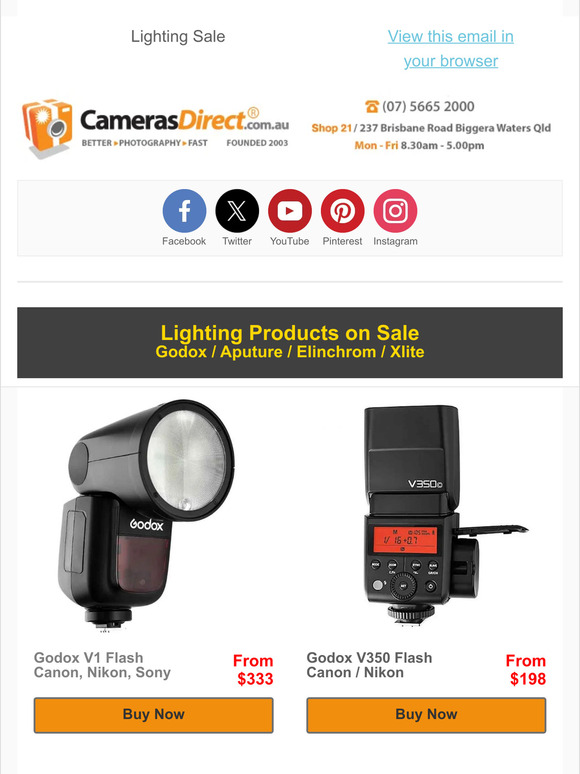 Lighting Sale, loads of products marked down, Godox, Elinchrom, Xlite, Aputure and more...
