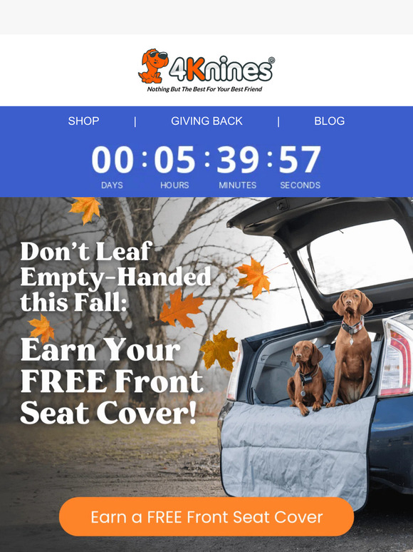 4knines.com: Your Free Front Seat Cover: Almost Gone! | Milled