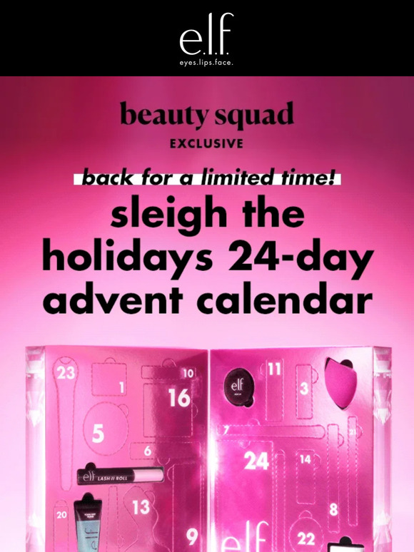 e.l.f. cosmetics Advent calendars are BACK for a limited time! Milled