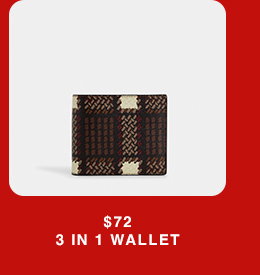 $72 3 in 1 Wallet