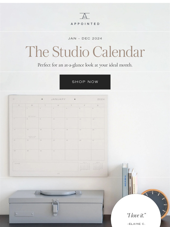 Appointed The 2024 Studio Calendar 📆 Milled