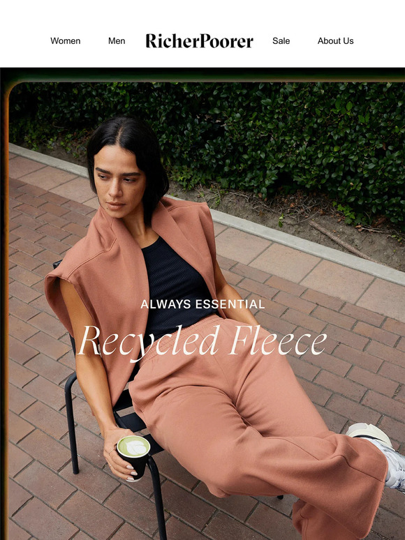 Your Fall Essential - The Recycled Fleece Collection.