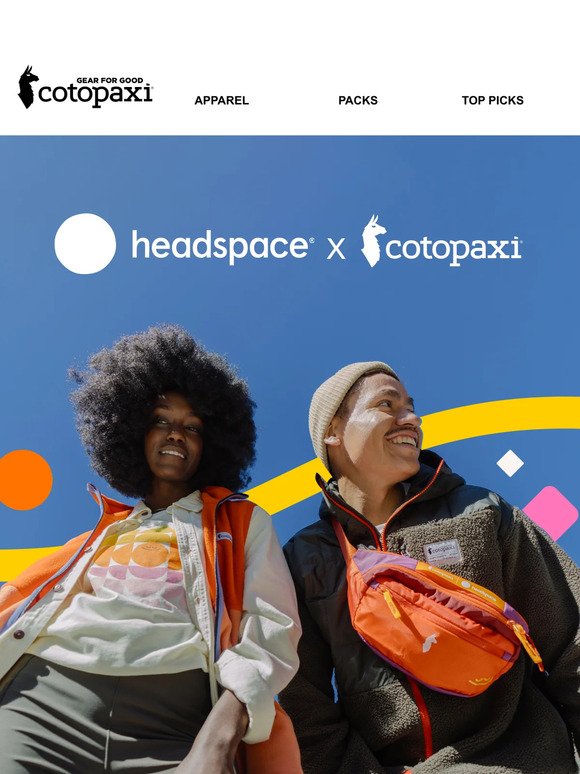 Headspace x Cotopaxi Just Dropped