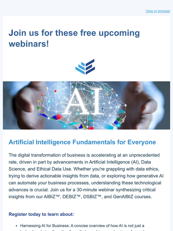 Join us Next Week for Artificial Intelligence Fundamentals for Everyone 📢