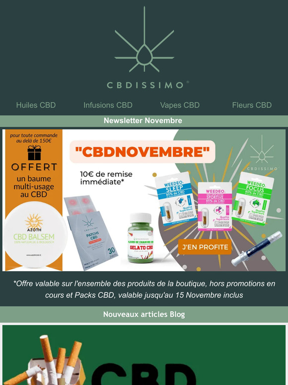 Bonjour , vos infos CBD de Novembre !