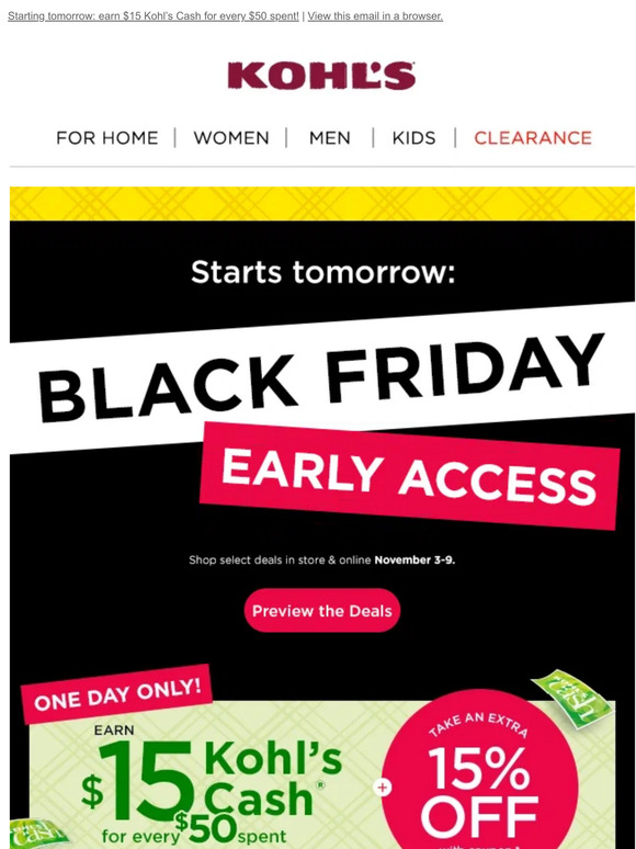 Kohl's Psst want a sneak peek of our BLACK FRIDAY 3DAY DEALS? 👀