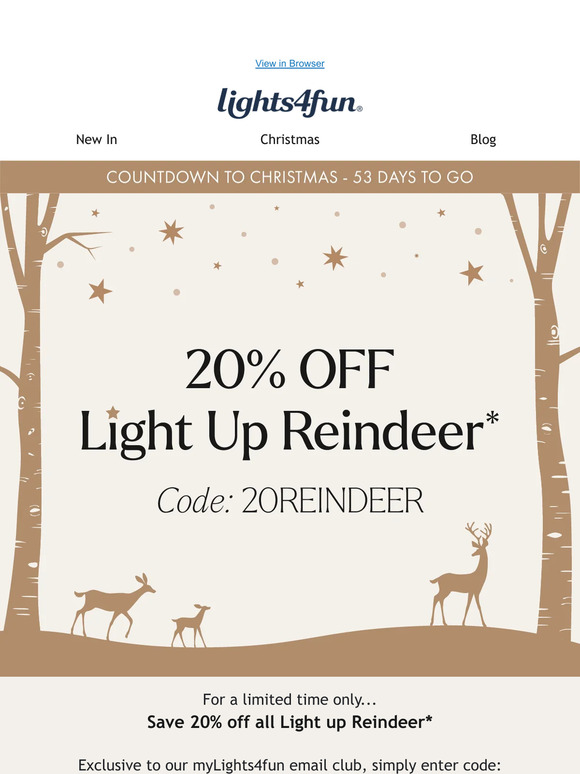 20% OFF Reindeer! 🦌