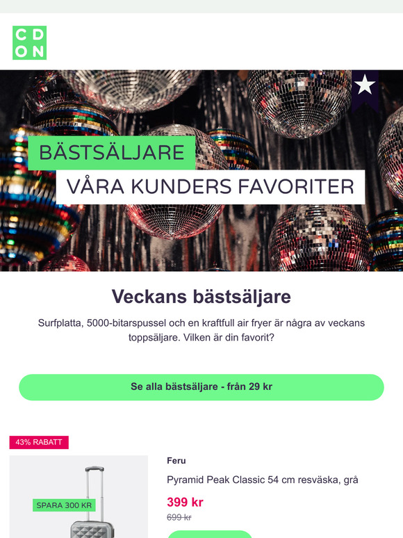 Upp till 43% rabatt på våra bästsäljare