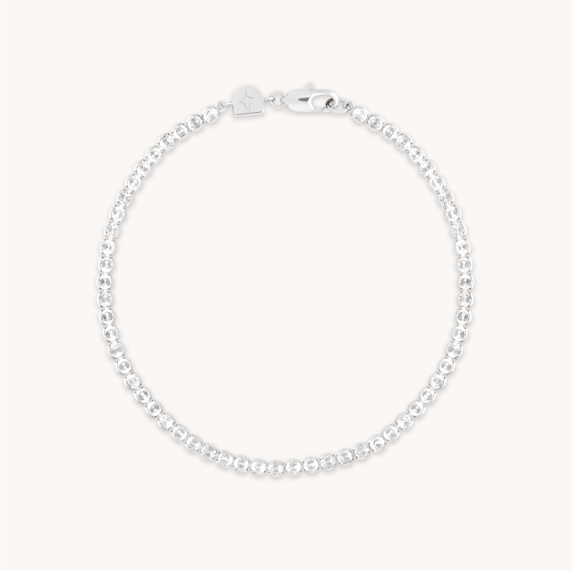Gleam Tennis Chain Bracelet in Silver
