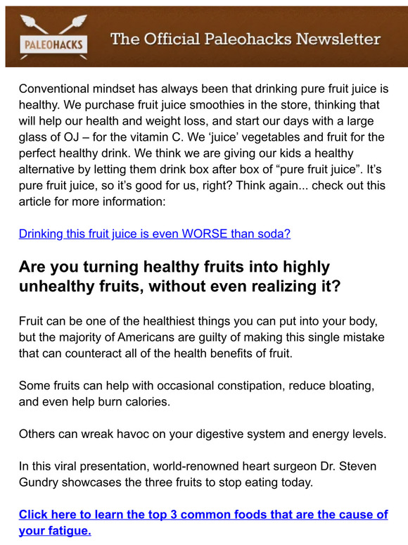 paleorecipeteam Drinking This Fruit Juice Is Even WORSE Than Soda? Milled
