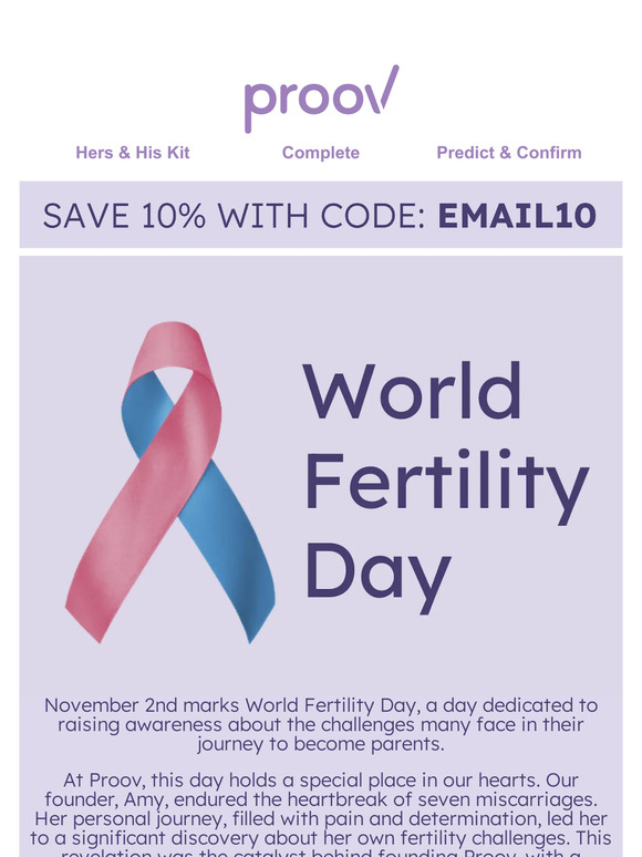 Proov Why World Fertility Day is Personal for Proov! Milled