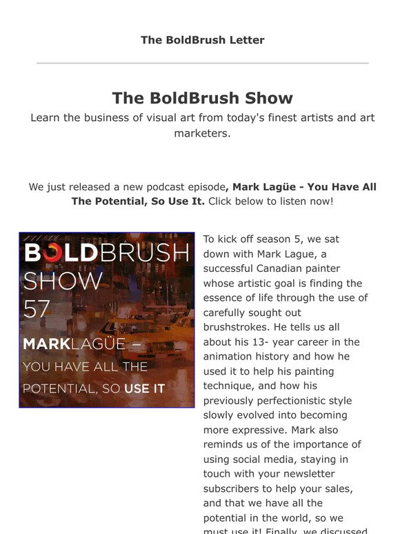 New Podcast Episode: Mark Lague - You Have All The Potential, So Use It