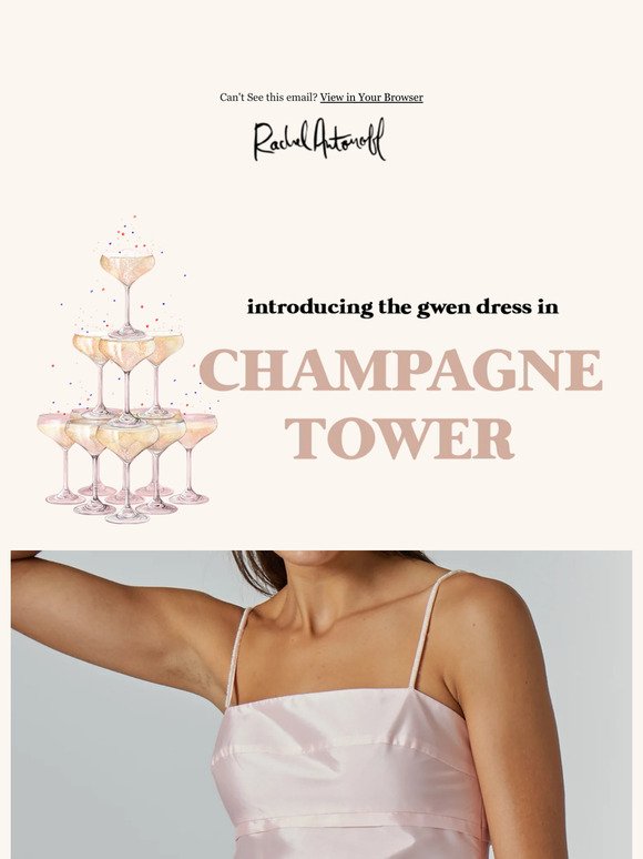 THE CHAMPAGNE TOWER DRESS IS HERE!