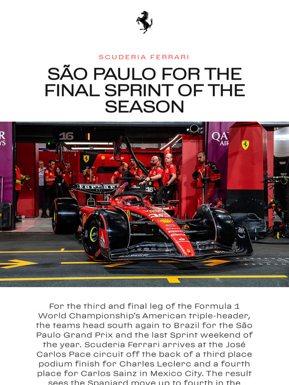 São Paulo for the final Sprint of the season