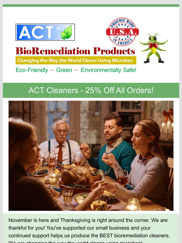 ACT 25% off All Orders