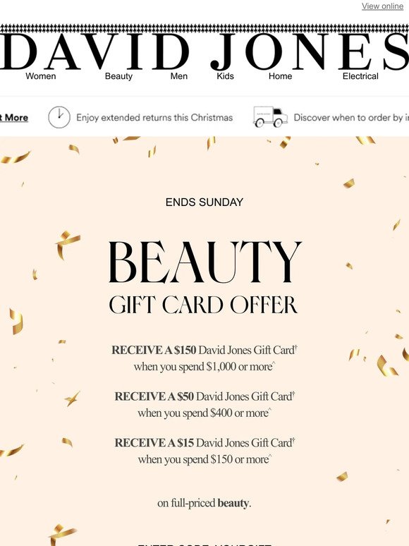 Your Beauty Gift Card Offer