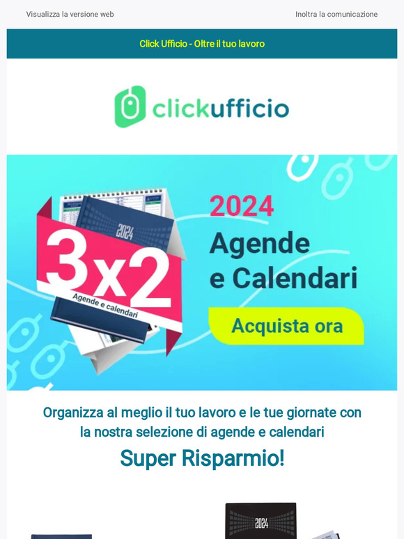 3X2 Agende e Calendari: organizza ora il tuo anno nuovo e risparmia