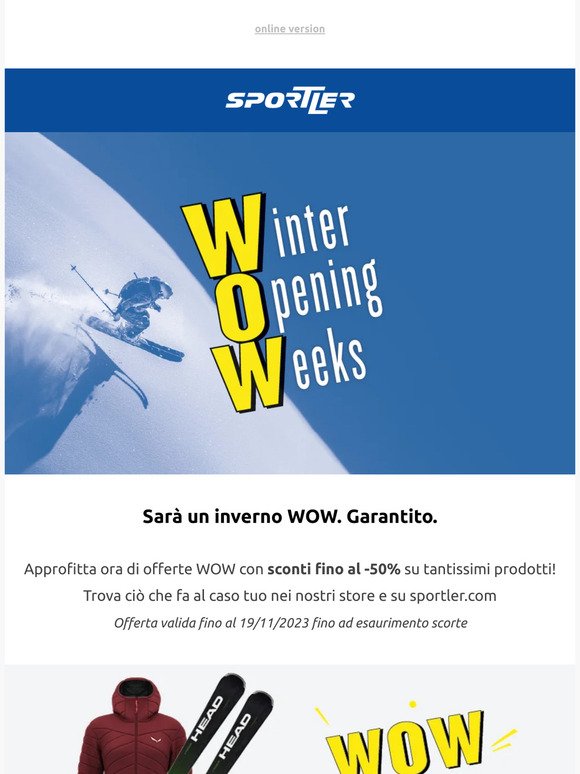 Winter Opening Weeks