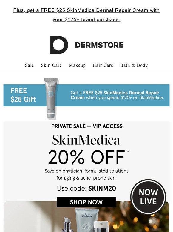 20% off SkinMedica's four-step anti-aging routine