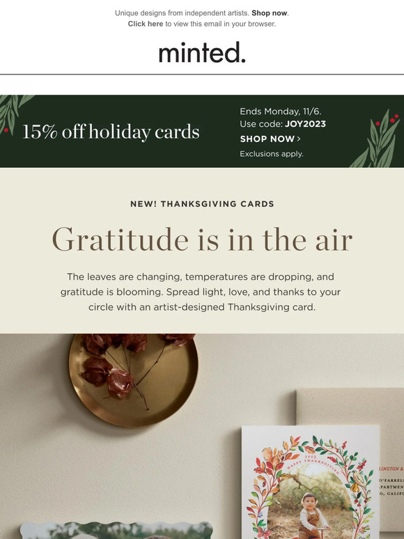 New! Seasonal & Thanksgiving cards
