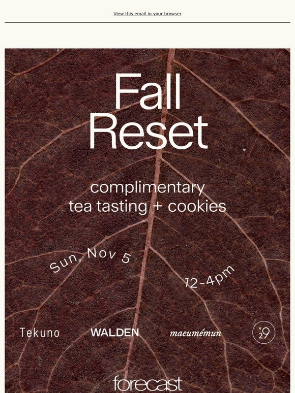 NYC: Fall at Forecast Pop-up this Weekend