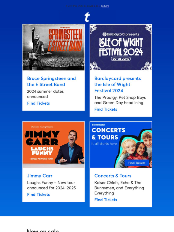 Ticketmaster Bruce Springsteen and the E Street Band, Barclaycard