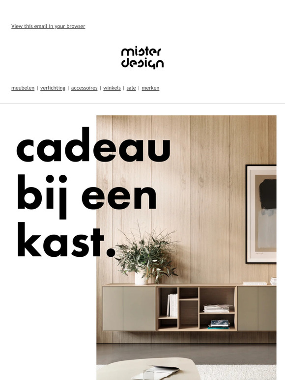 Ontvang nu €100 cadeau bij jouw design kast