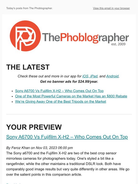The Daily Phoblographer for 11/03/2023