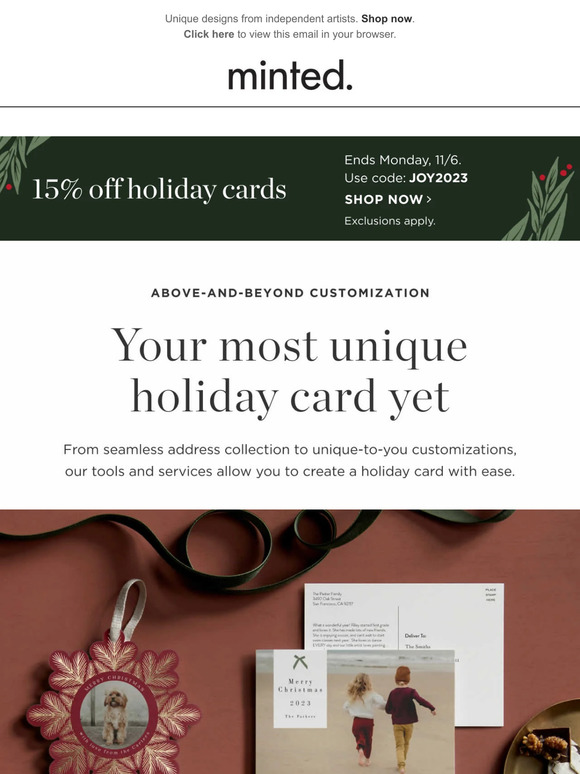 Unique holiday cards in 4 easy steps