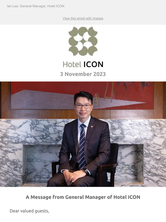 A Message from General Manager of Hotel ICON