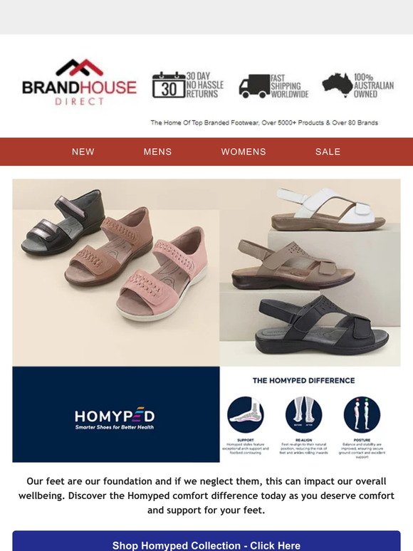 👣 Discover the bliss of supportive and comfortable Homyped footwear ✔️