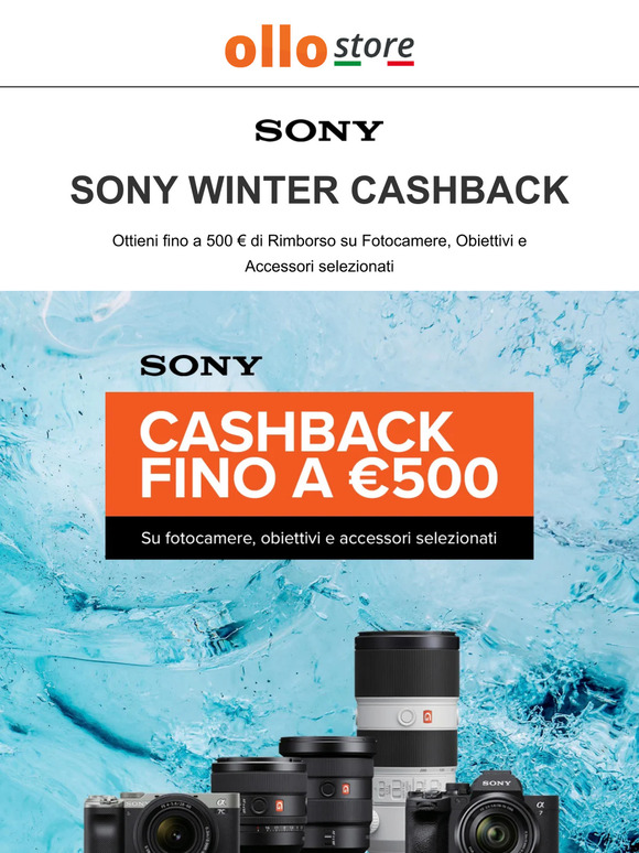 Sony Winter Cashback: Fino a 500 € di Rimborso