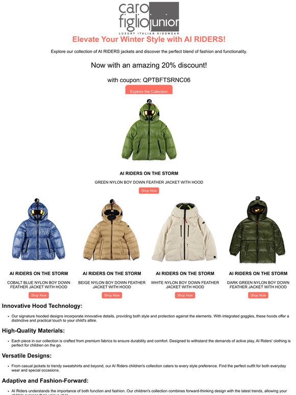 Upgrade Your Winter Wardrobe: 20% Off AI RIDERS Jackets!