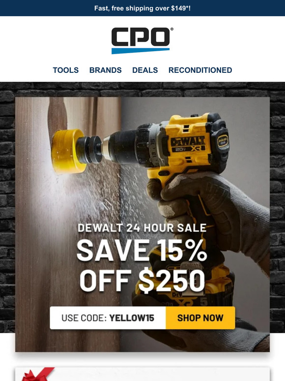 Cpo tools deals dewalt