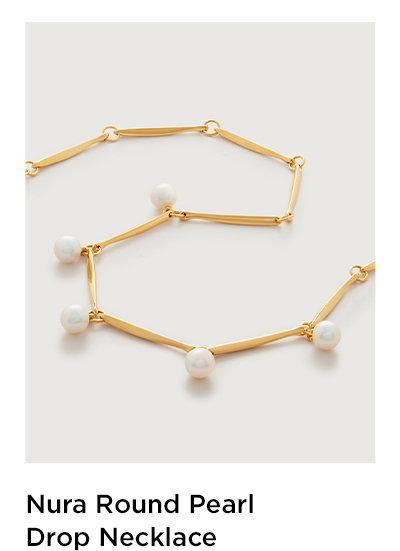 Nura Round Pearl Drop Necklace | Monica Vinader