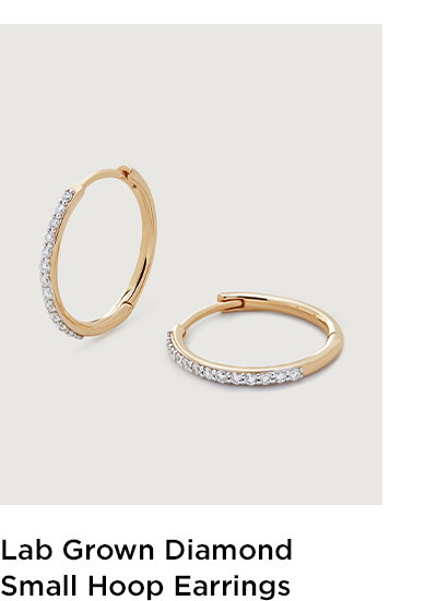 Lab Grown Diamond Small Hoop Earrings | Monica Vinader