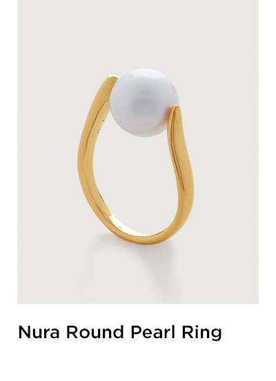 Nura Round Pearl Ring | Monica Vinader